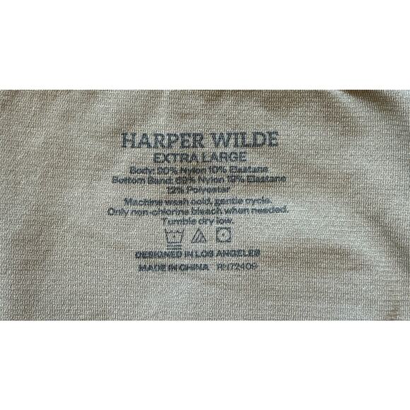 Harper Wilde Lounge Rib Triangle Bralette in Tan Size XL - Picture 3 of 3